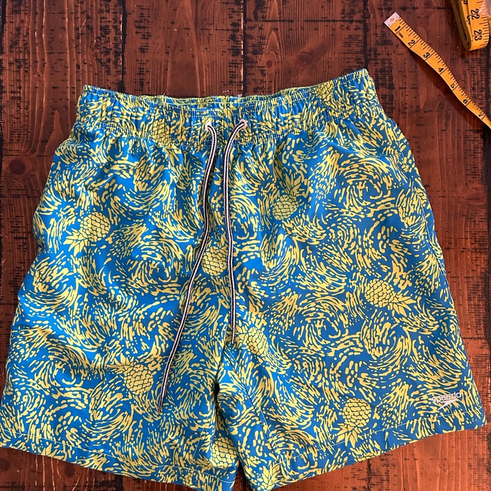 Blue and Yellow Swim Shorts